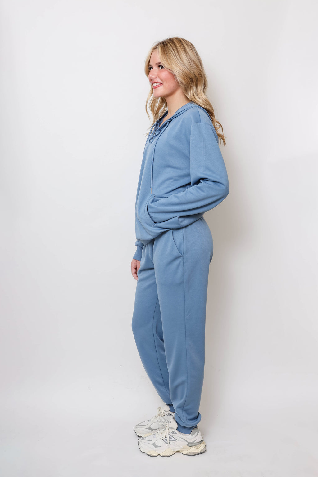 Women's Lace-Up Hoodie & Jogger Set