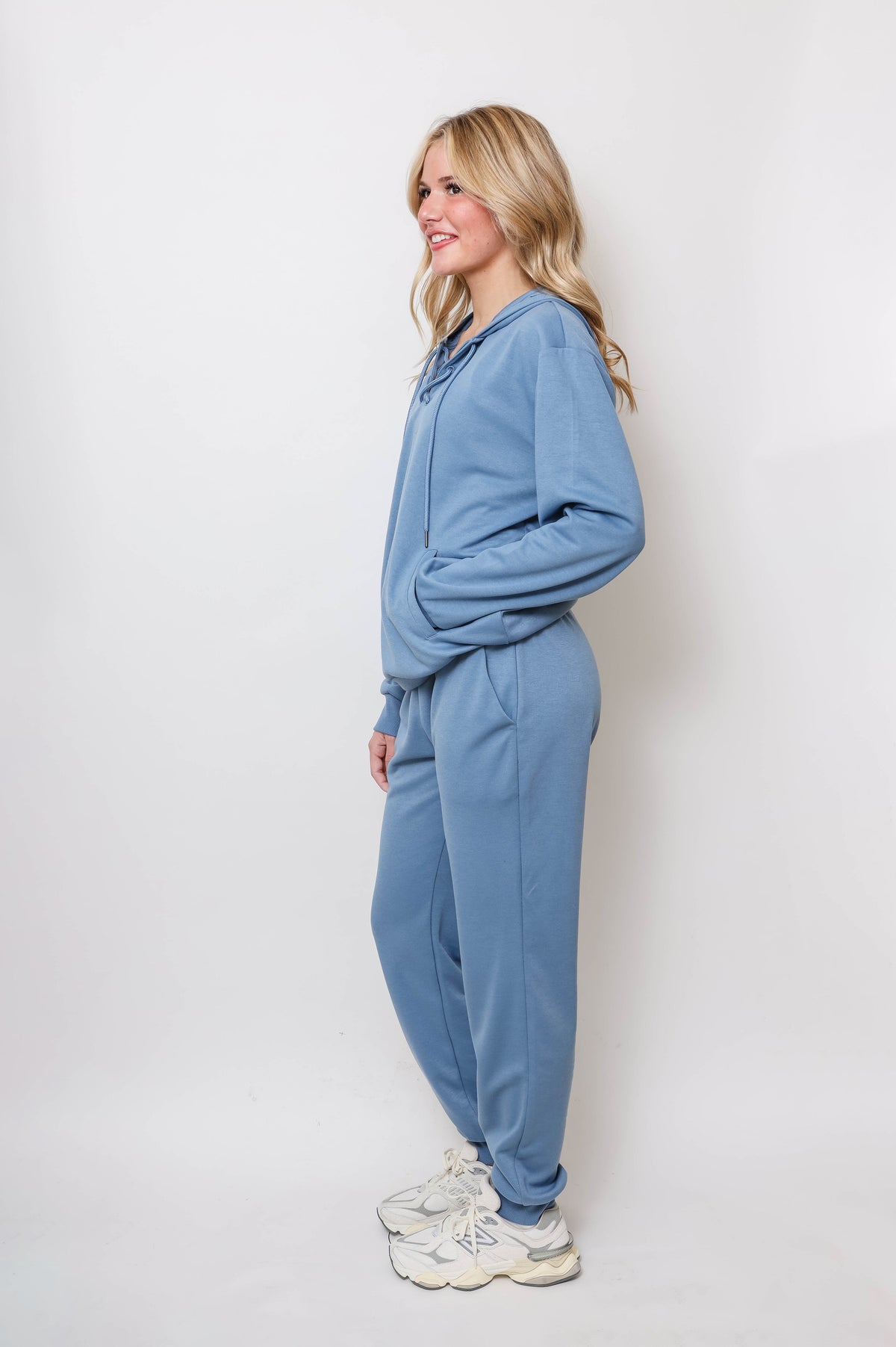 Women's Lace-Up Hoodie & Jogger Set