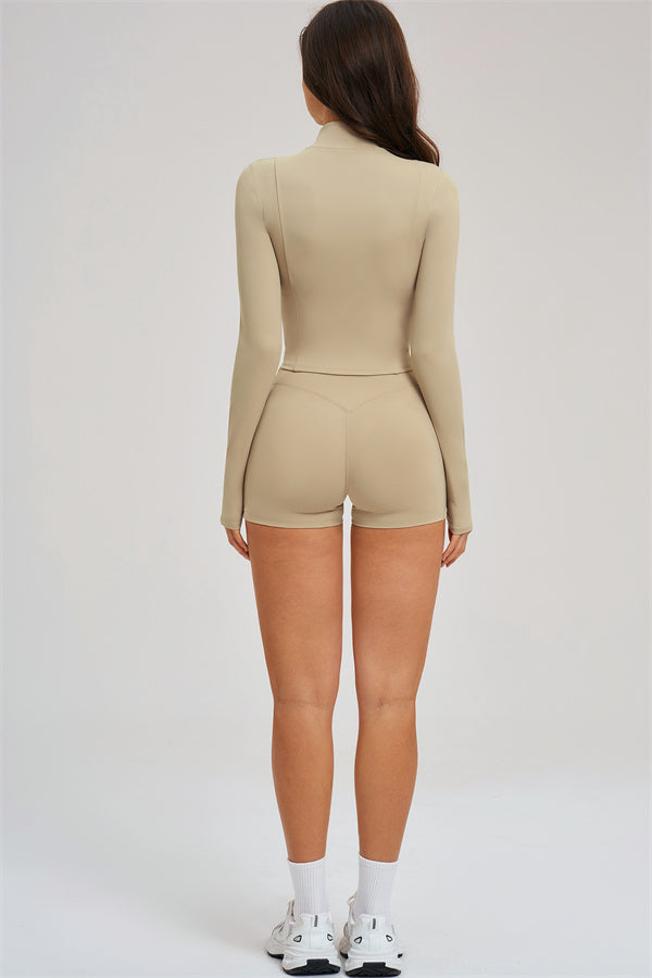 The Sizzle 3-Piece Set — Zip Jacket, Sports Bra & Shorts