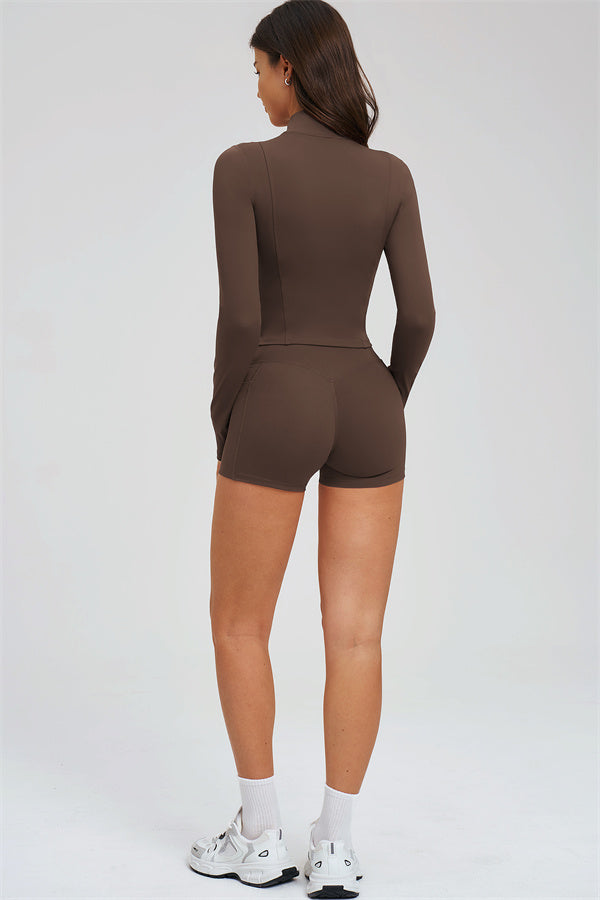 The Sizzle 3-Piece Set — Zip Jacket, Sports Bra & Shorts
