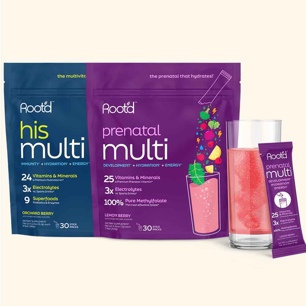 Growing Together Bundle — Hydrating Prenatal Multivitamin for Mom & Dad