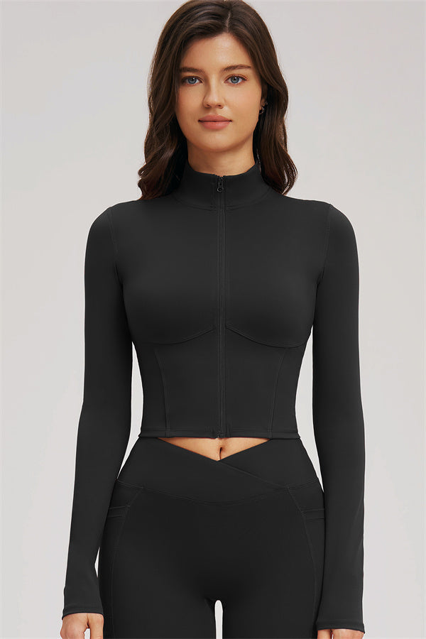 The Sizzle 3-Piece Set — Zip Jacket, Sports Bra & Shorts