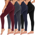 4-Pack High-Waisted Leggings — Tummy Control Yoga Pants