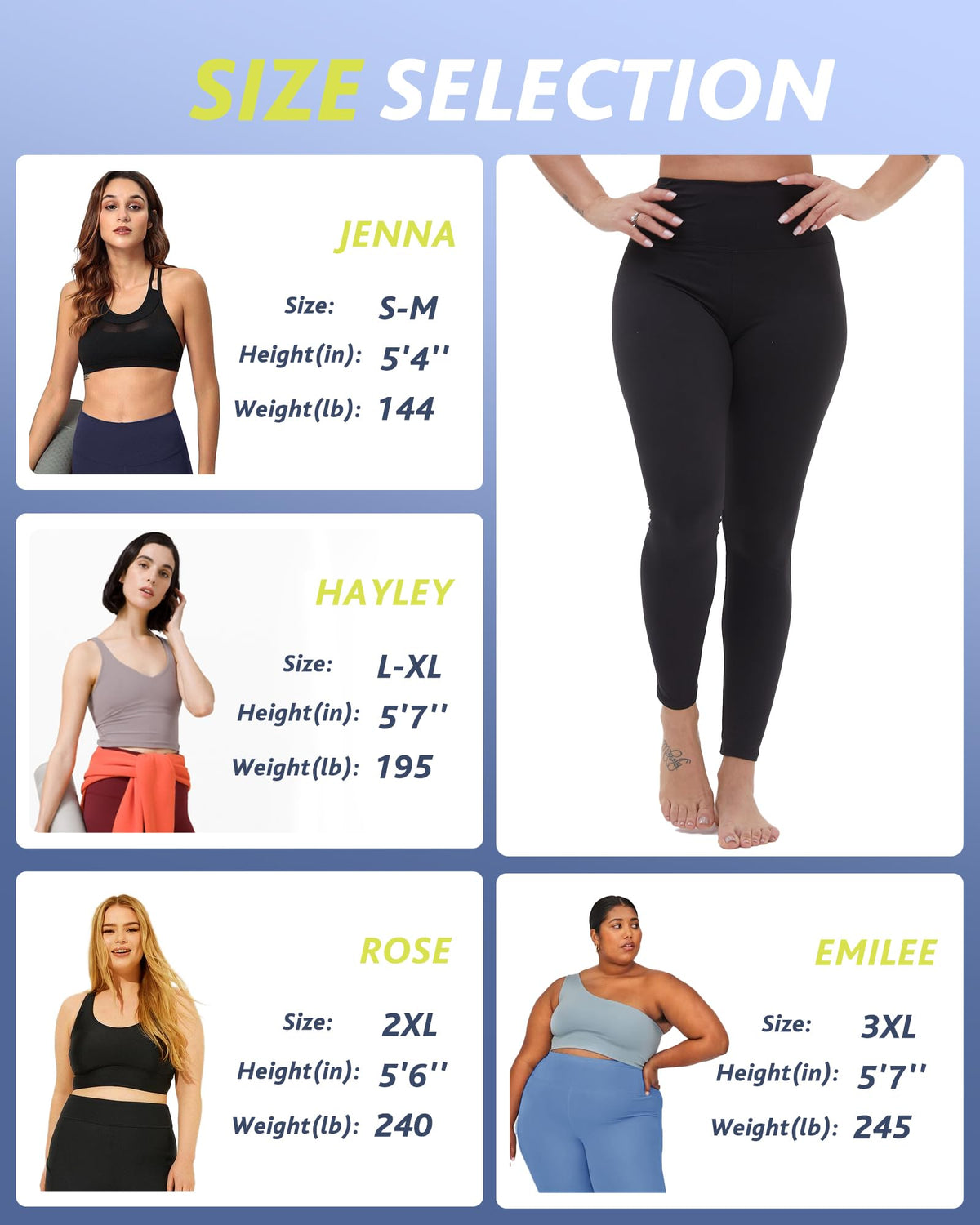 4-Pack High-Waisted Leggings — Tummy Control Yoga Pants