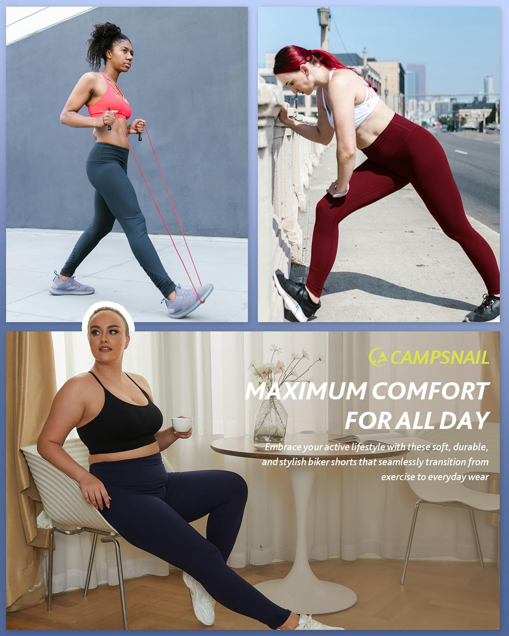 4-Pack High-Waisted Leggings — Tummy Control Yoga Pants