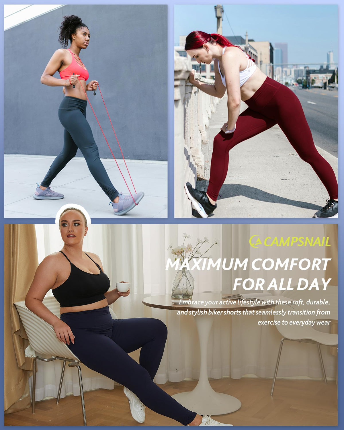4-Pack High-Waisted Leggings — Tummy Control Yoga Pants