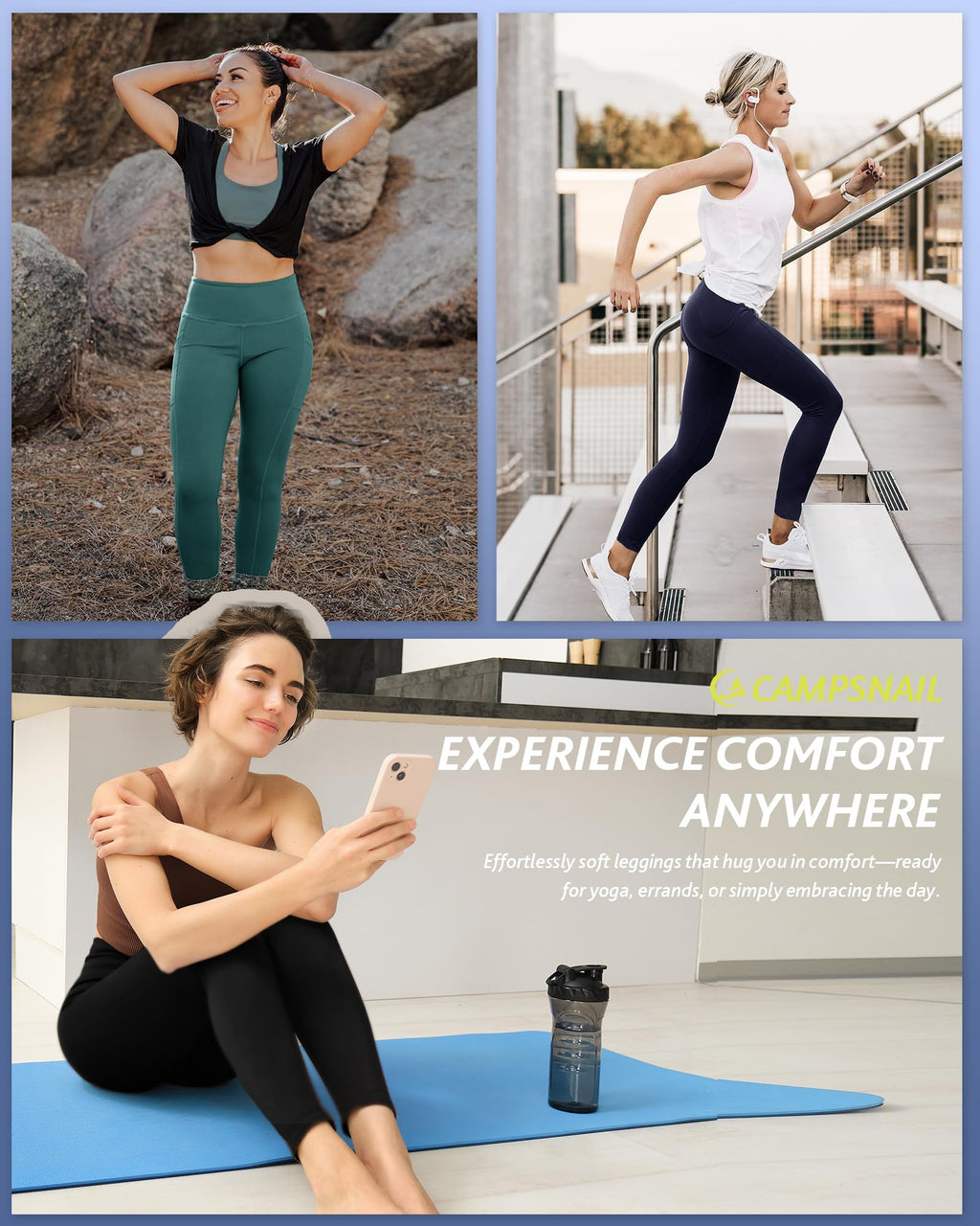 4-Pack High-Waisted Leggings — Tummy Control Yoga Pants