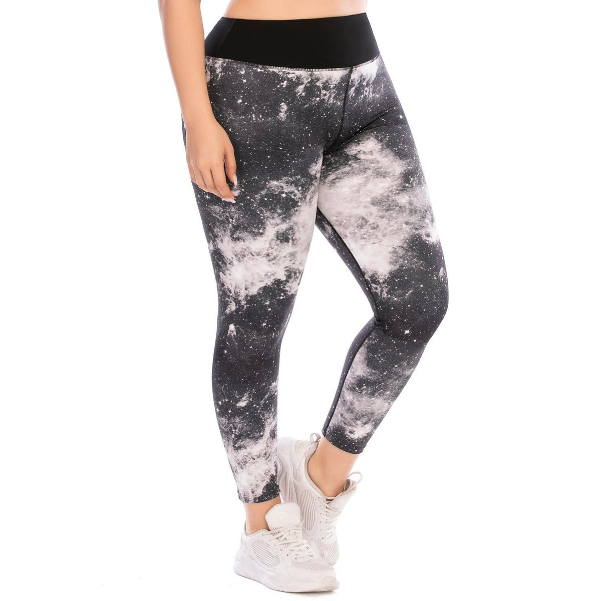 Plus Size Yoga Workout Set — Tights & Sports Bra