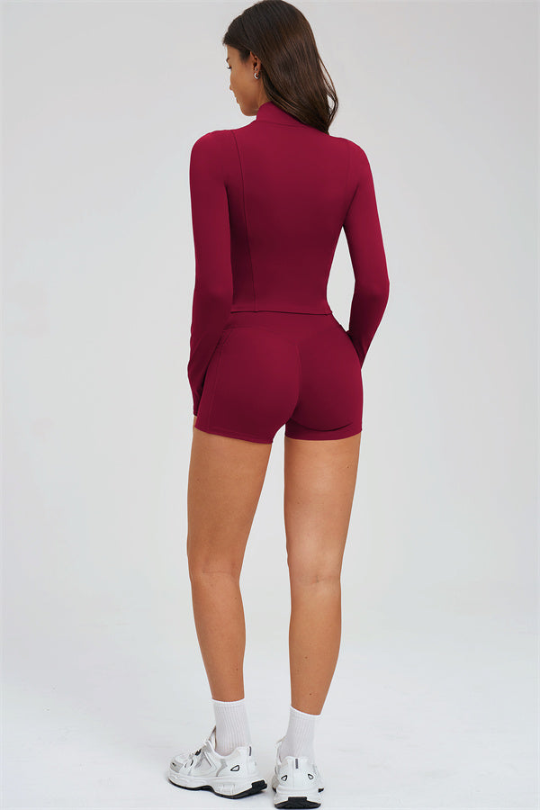 The Sizzle 3-Piece Set — Zip Jacket, Sports Bra & Shorts