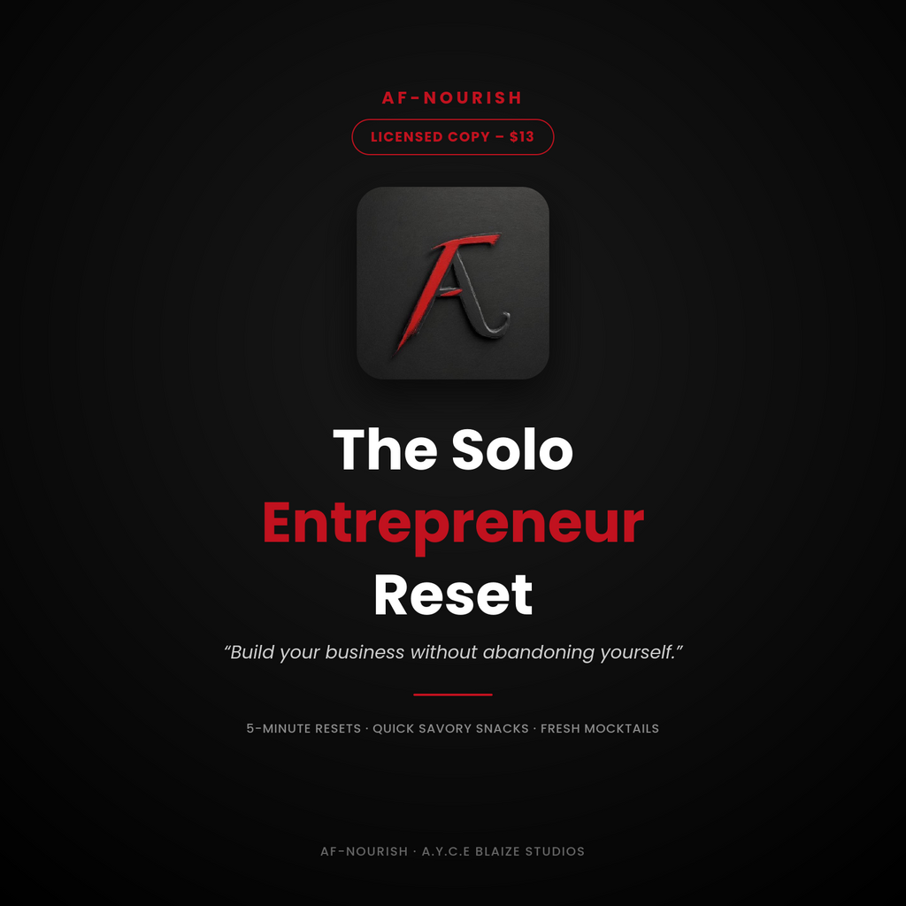 AF-Nourish "The 5-min Reset" Wellness packet