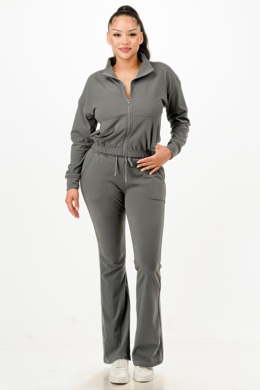 Soft Zip-Up Track Suit Set