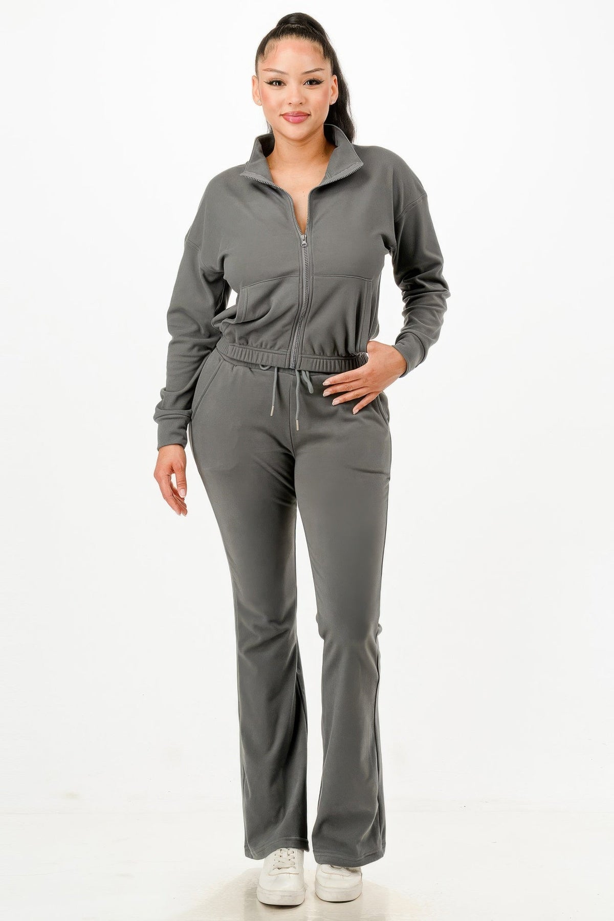 Soft Zip-Up Track Suit Set