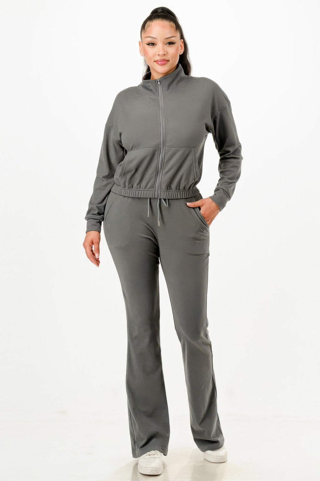 Soft Zip-Up Track Suit Set