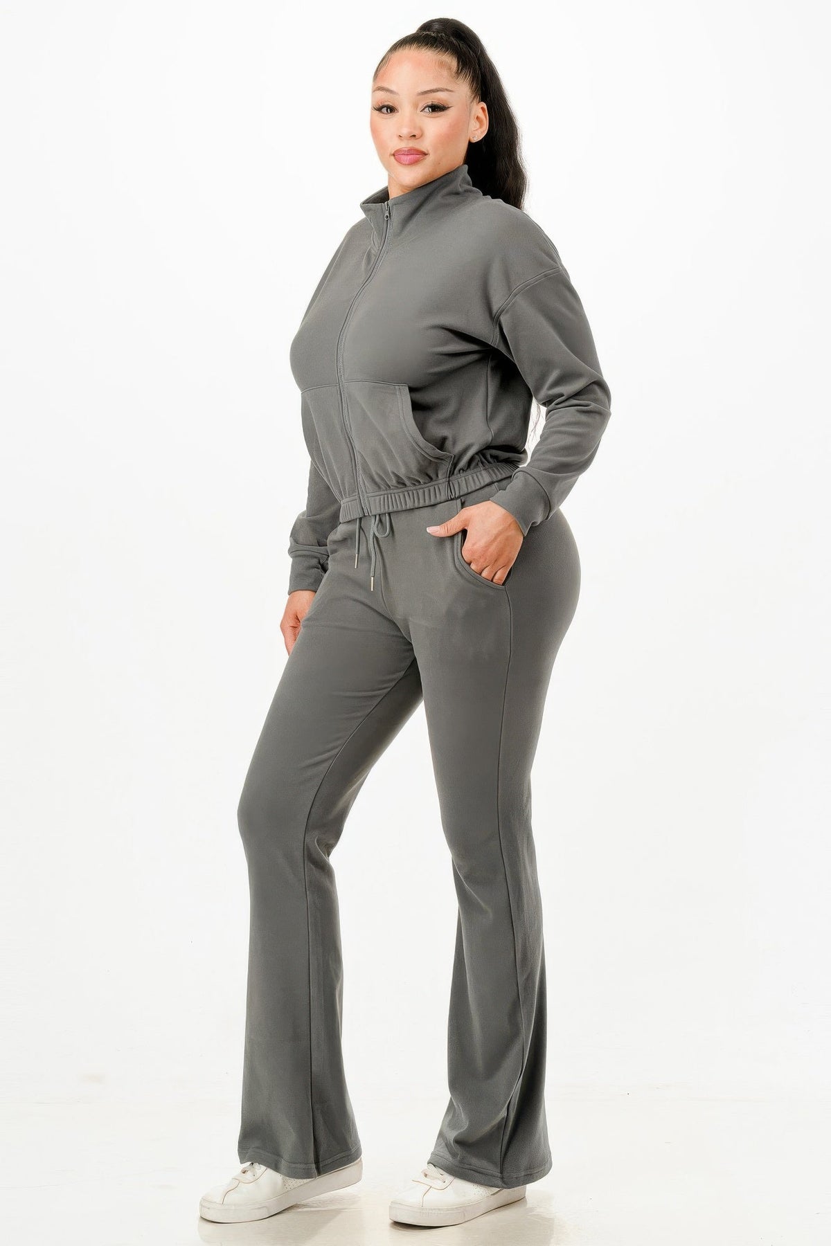 Soft Zip-Up Track Suit Set