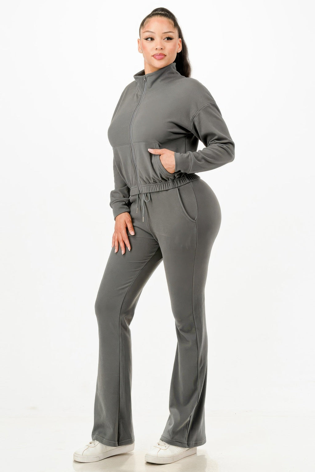 Soft Zip-Up Track Suit Set