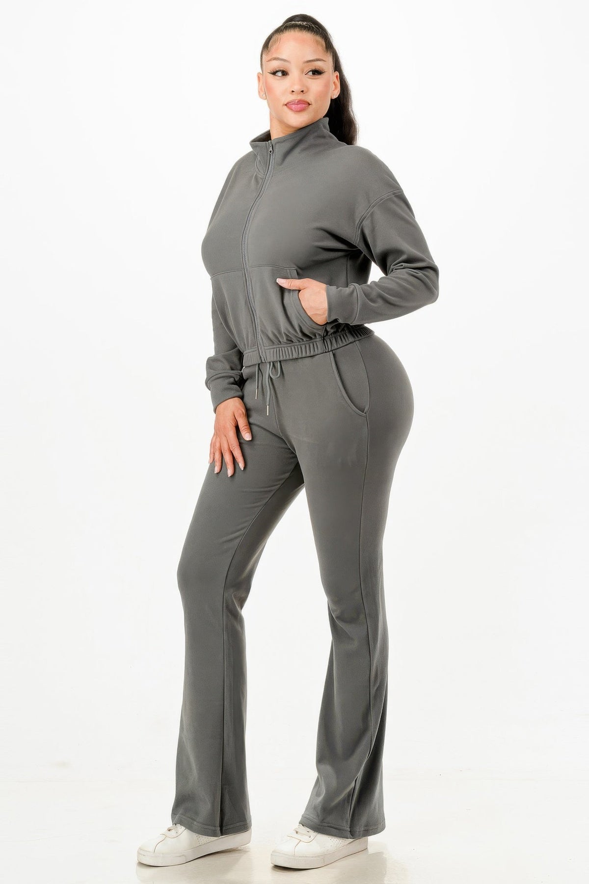 Soft Zip-Up Track Suit Set