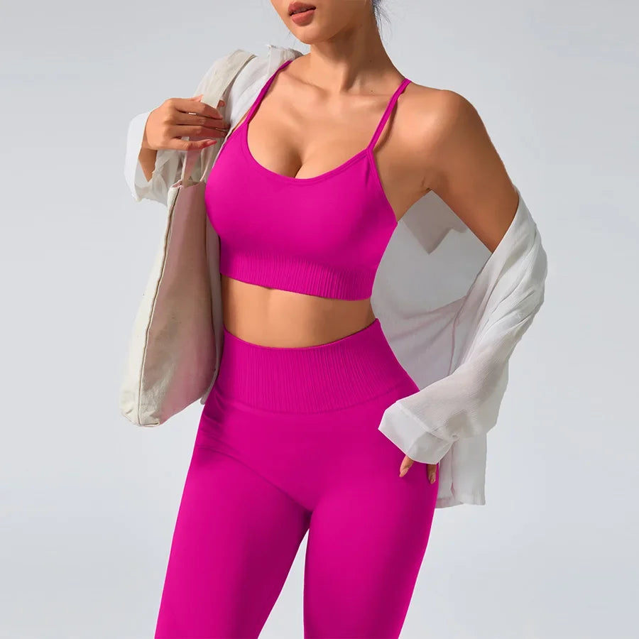 Seamless Two-Piece Set — Tank Top & High-Waist Pants