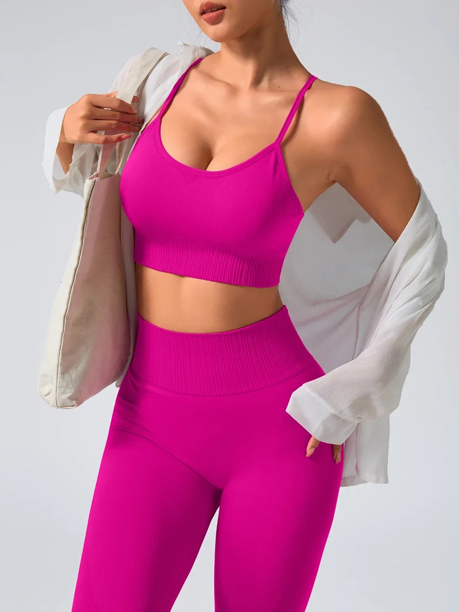 Seamless Two-Piece Set — Tank Top & High-Waist Pants