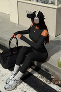 Blaire Sport Cut-Out Shoulder Top & Legging Set