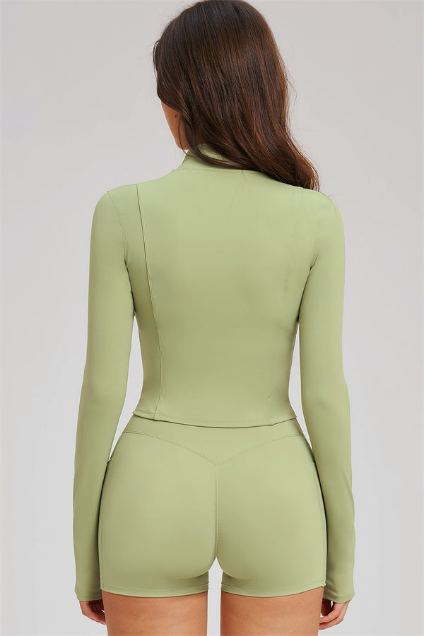 The Sizzle 3-Piece Set — Zip Jacket, Sports Bra & Shorts