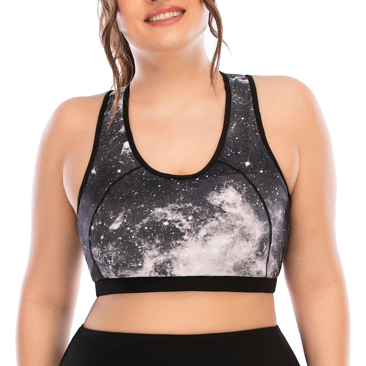 Plus Size Yoga Workout Set — Tights & Sports Bra