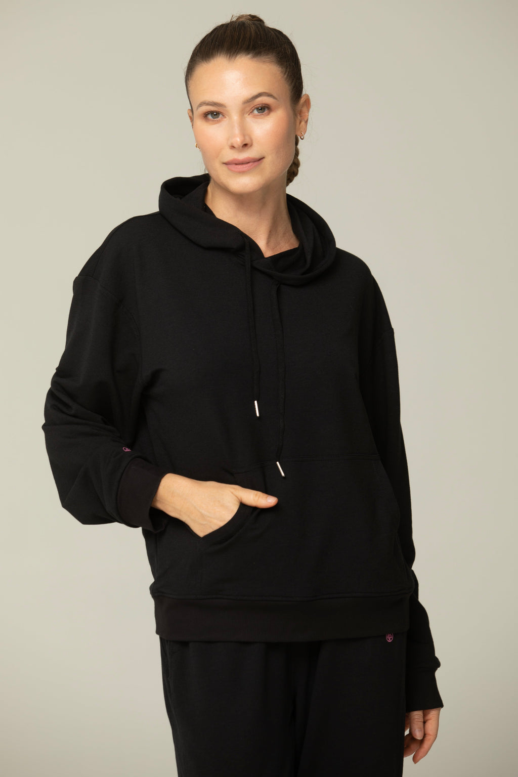 Luna Relaxed Fit Hoodie — Soft Cotton Blend with Kangaroo Pocket
