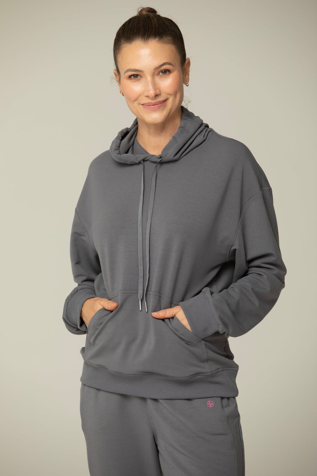 Luna Relaxed Fit Hoodie — Soft Cotton Blend with Kangaroo Pocket