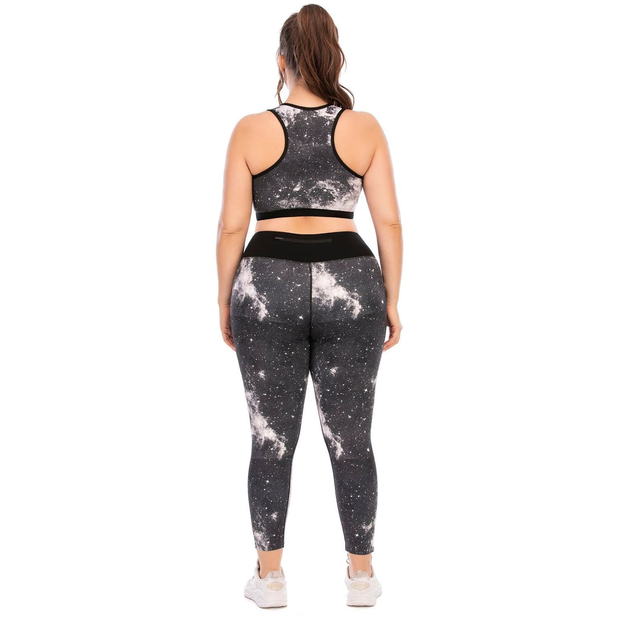 Plus Size Yoga Workout Set — Tights & Sports Bra