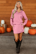 Solid Half-Zip Pullover & Mini Skort Set